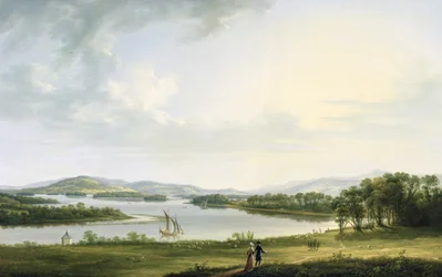 Ein Blick auf Knock Ninney und einen Teil von Lough Erne von Bellisle, County Fermanagh, 1771